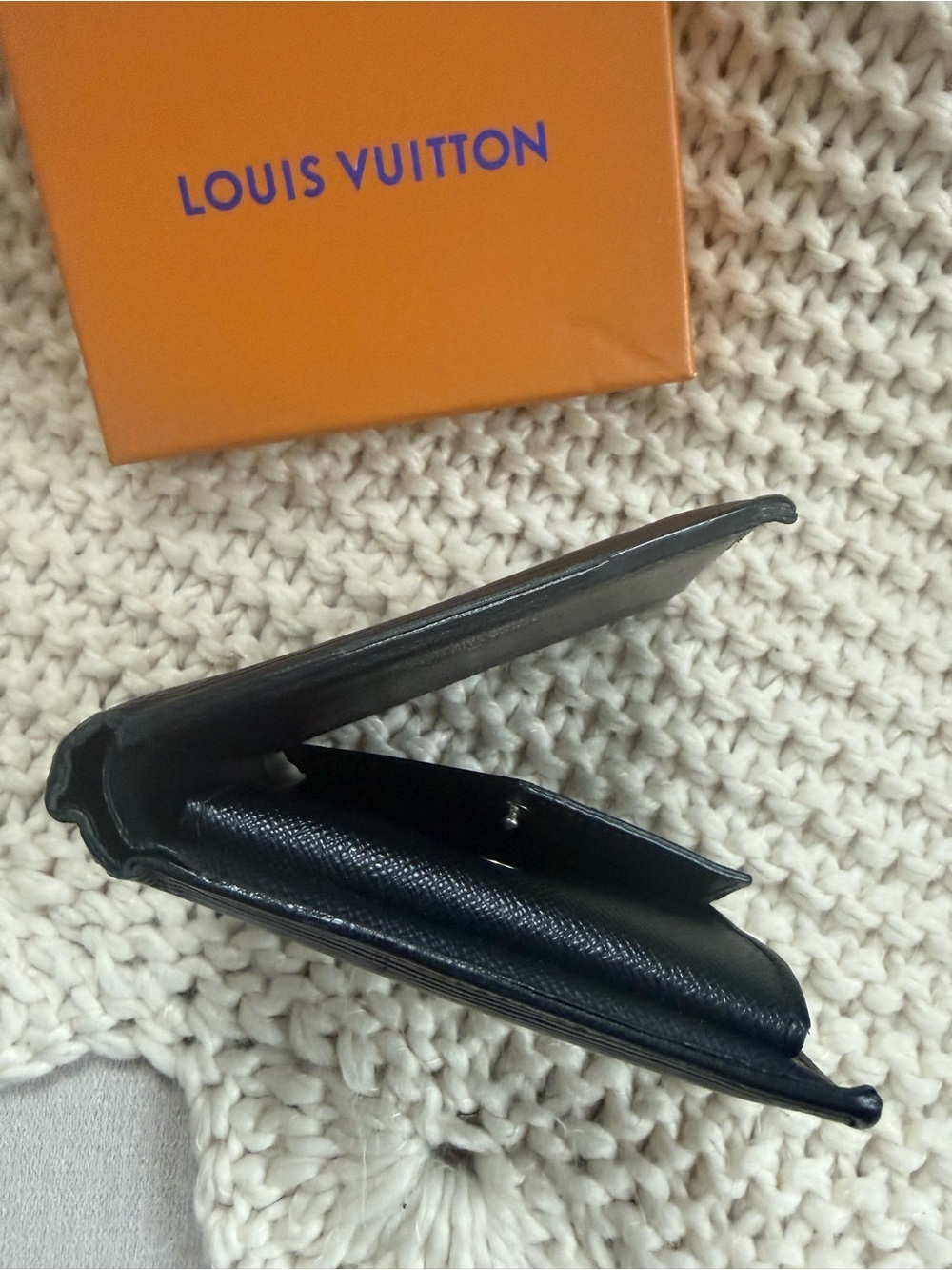 Louis Vuitton Black Epi Leather Black  Bi-Fold Wallet with Box - Picture 5 of 6